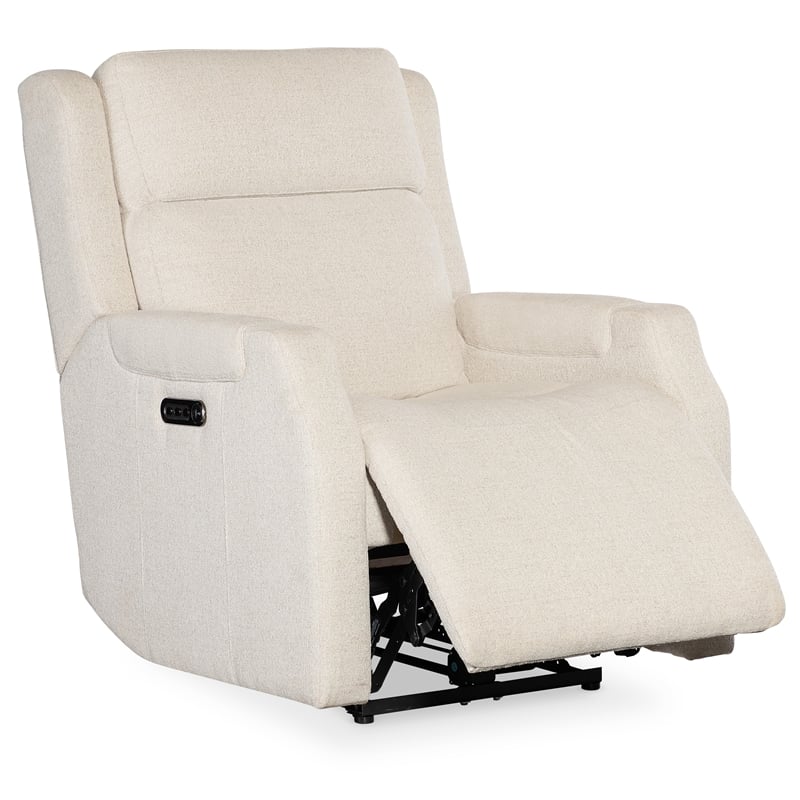 Nelson Cream Fabric Zero Gravity Power Recliner with Power Headrest and Lumbar