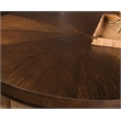 Archives Round Pedestal Dining Table in Dark Natural Wood Finish by Hooker