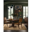 Archives Round Pedestal Dining Table in Dark Natural Wood Finish by Hooker
