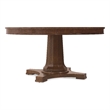 Archives Round Pedestal Dining Table in Dark Natural Wood Finish by Hooker