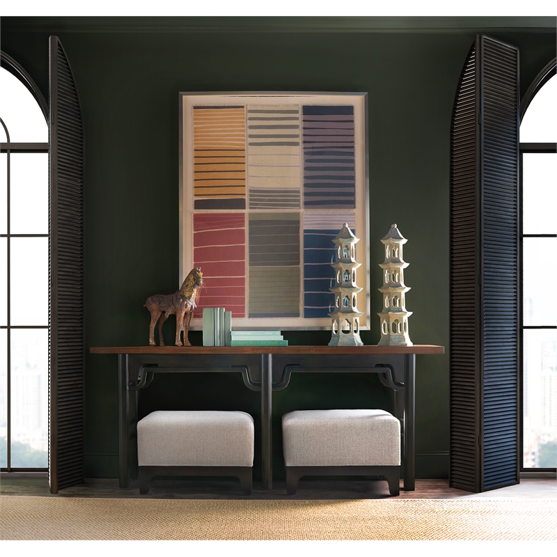 Archives Console Table in Dark Natural Wood Finish by Hooker Furnishings