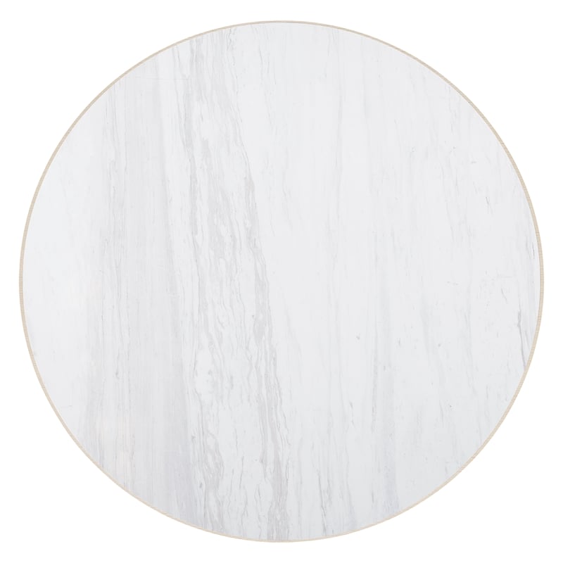 Westwood Round Dining Table with Marble Top on a Natural Wood Base by Hooker