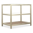 Melange End Table with Glass Top on Steel Base by Hooker Furnishings