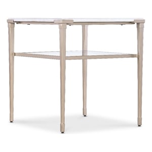 Melange Jen End Table with White Stone Top by Hooker Furnishings