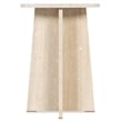 Melange Cirque Spot Table with Cream Colored Travertine Xalapa Honed Stone