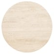 Melange Cirque Spot Table with Cream Colored Travertine Xalapa Honed Stone