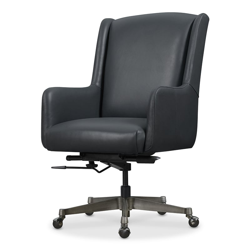 Benito Executive Swivel Tilt Chair with Blue Leather by Hooker Furnishings