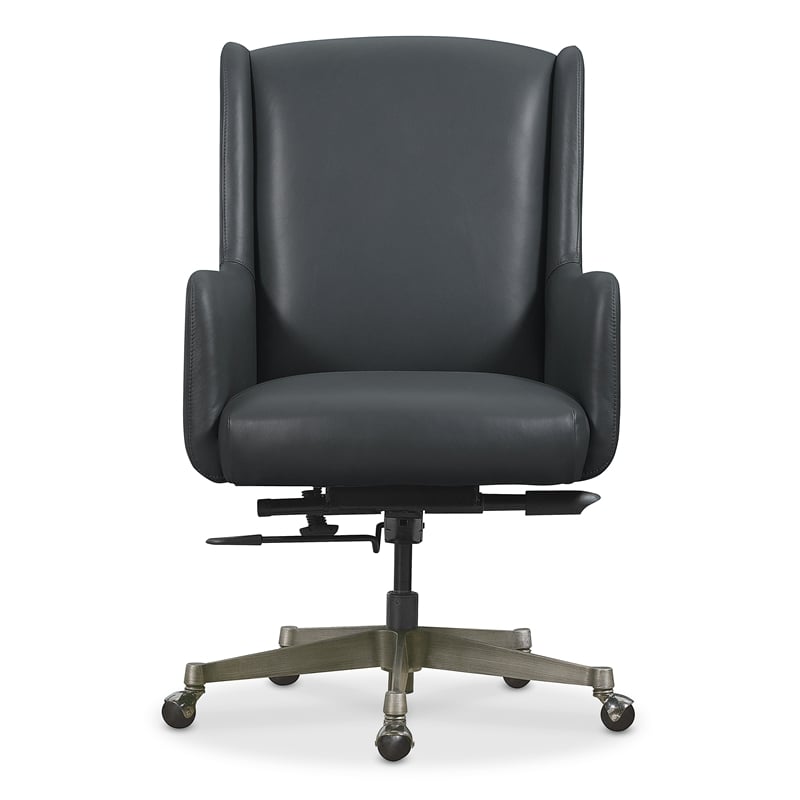 Benito Executive Swivel Tilt Chair with Blue Leather by Hooker Furnishings
