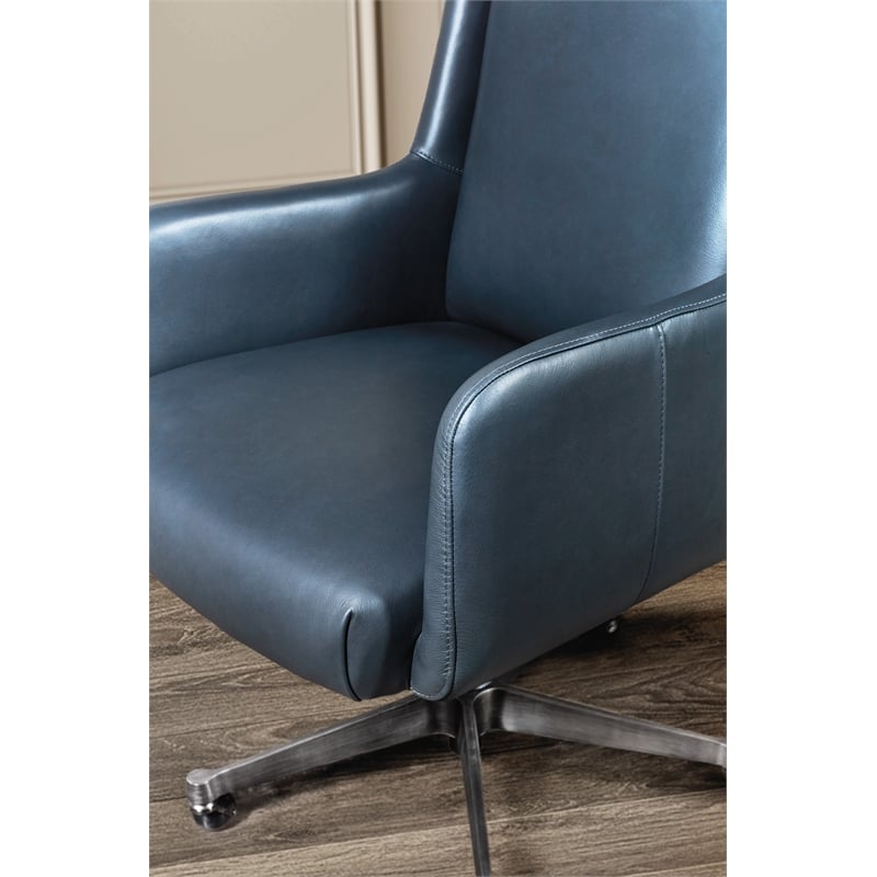 Benito Executive Swivel Tilt Chair with Blue Leather by Hooker Furnishings