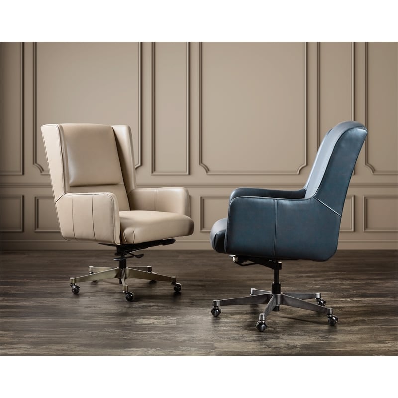 Benito Executive Swivel Tilt Chair with Blue Leather by Hooker Furnishings