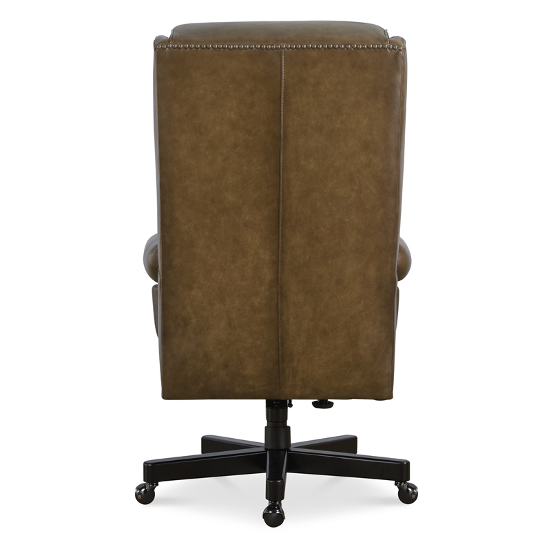 Tucker Executive Swivel Tilt Chair with Brown Leather by Hooker Furnishings