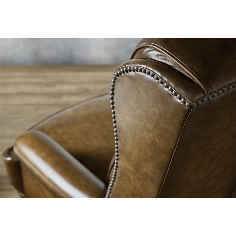 Tucker Executive Swivel Tilt Chair with Brown Leather by Hooker Furnishings