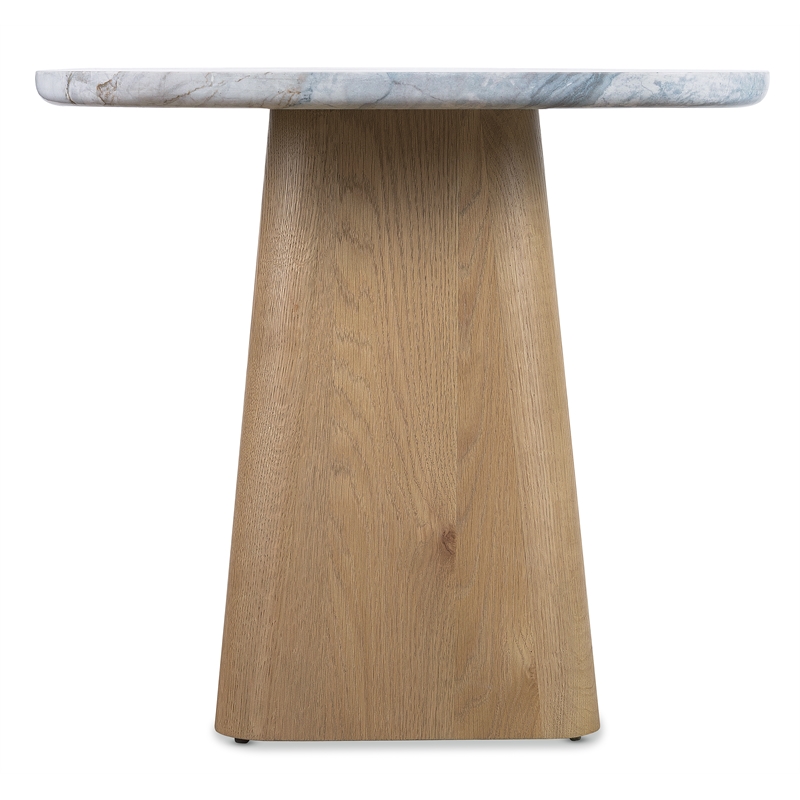 Commerce and Market Hudson High Nesting Table w/ Stone Top on Natural Wood Base