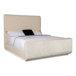 Hooker Furniture Modern Mood Queen Beige Fabric Upholstered Panel Bed