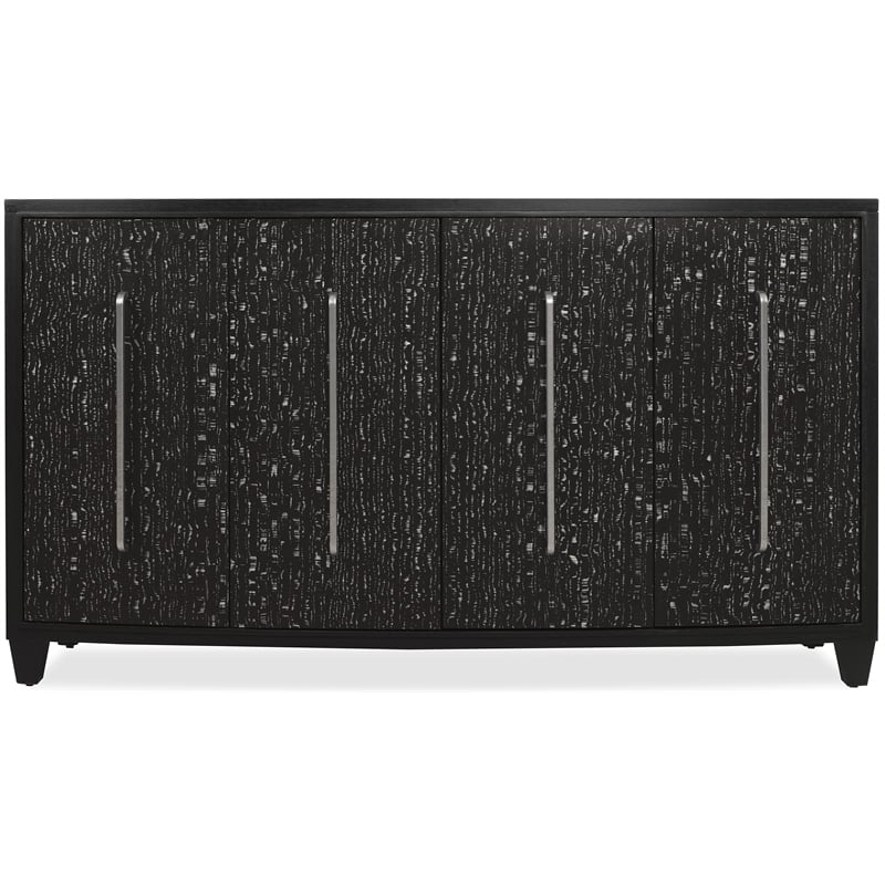 Melange Midnight Credenza in Black Wood Finish by Hooker Furniture