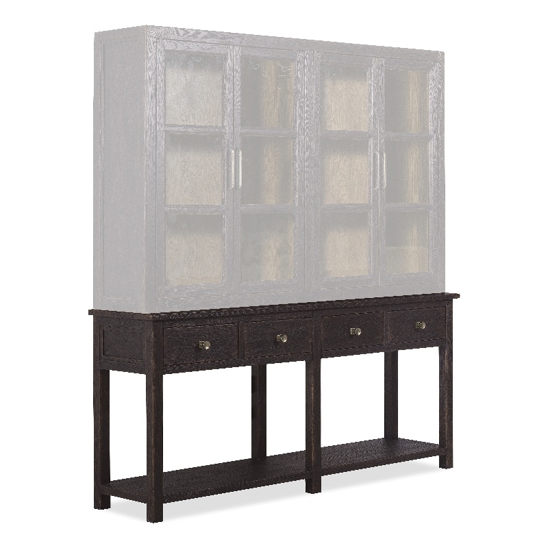 Driftwood 4-Drawer Sideboard in Black Wood by Hooker Furniture