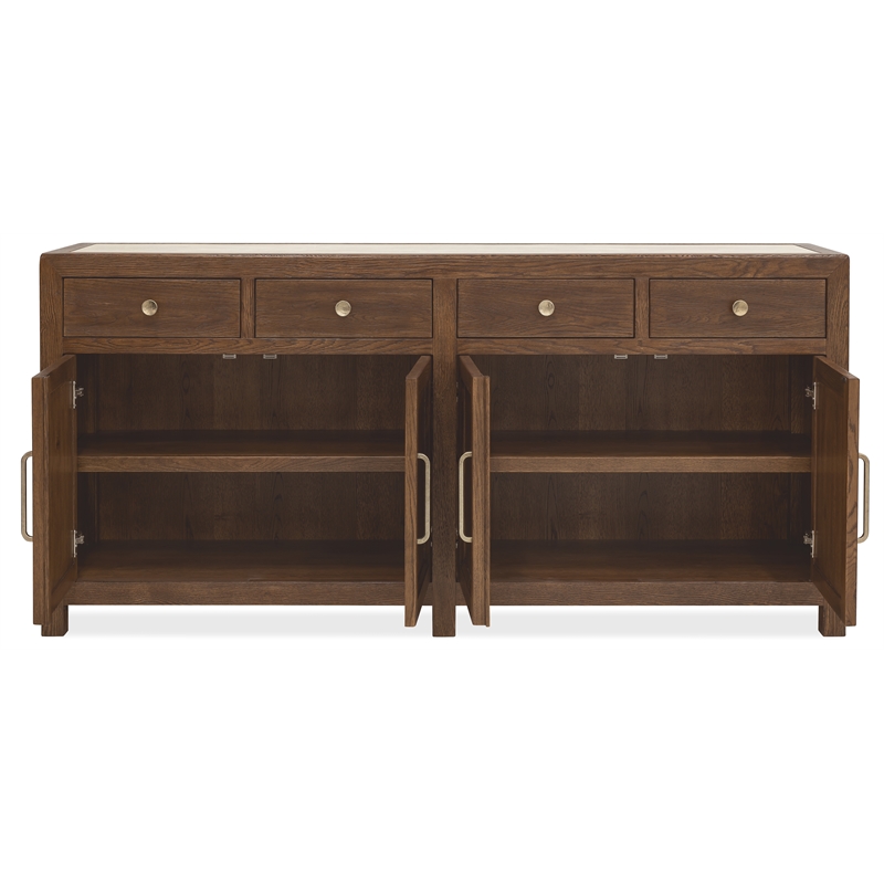 Driftwood 4-Door 4-Drawer Buffet in Brown Wood by Hooker Furniture