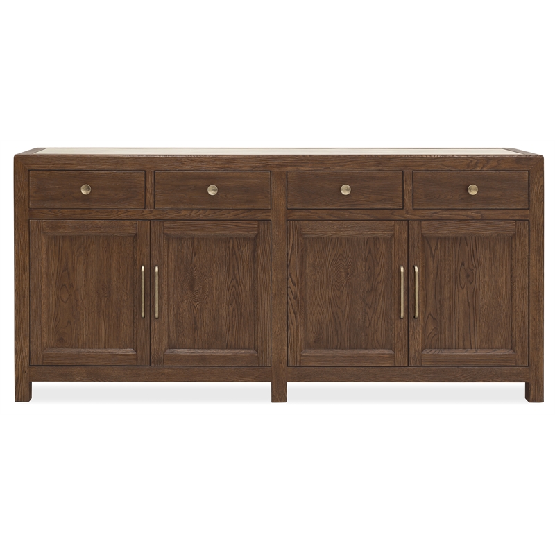 Driftwood 4-Door 4-Drawer Buffet in Brown Wood by Hooker Furniture