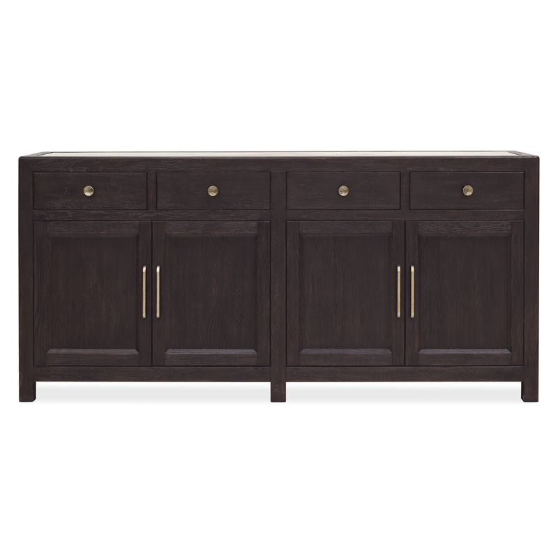 Driftwood 4-Door 4-Drawer Buffet in Black Wood by Hooker Furniture
