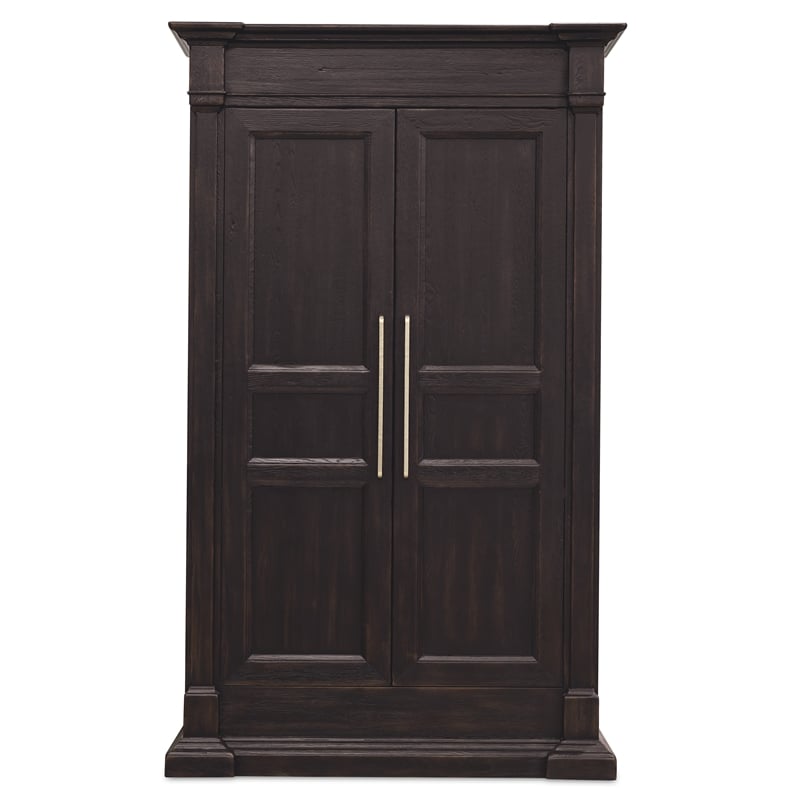 Driftwood Bar-Pull Wardrobe in Black Wood by Hooker Furniture