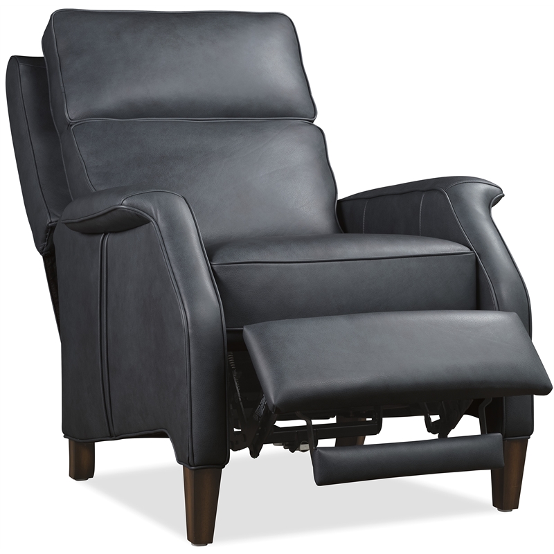 Wrenn Power Recliner with Power Headrest in Blue Leather by Hooker Furniture