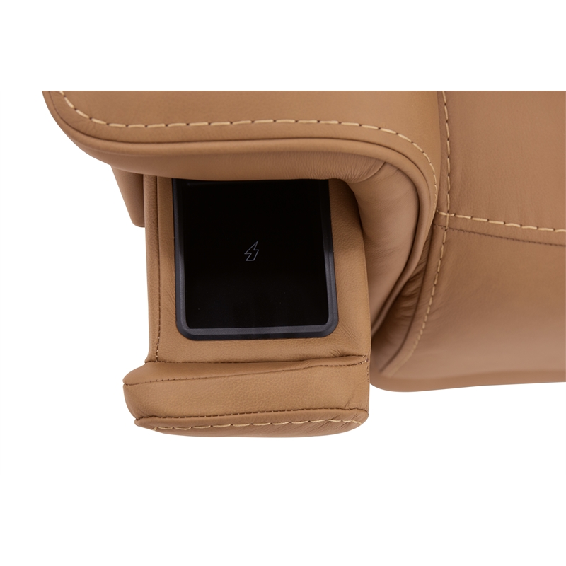 Lyra Lift Chair with Power Recline Headrest and Lumbar in Brown Leather