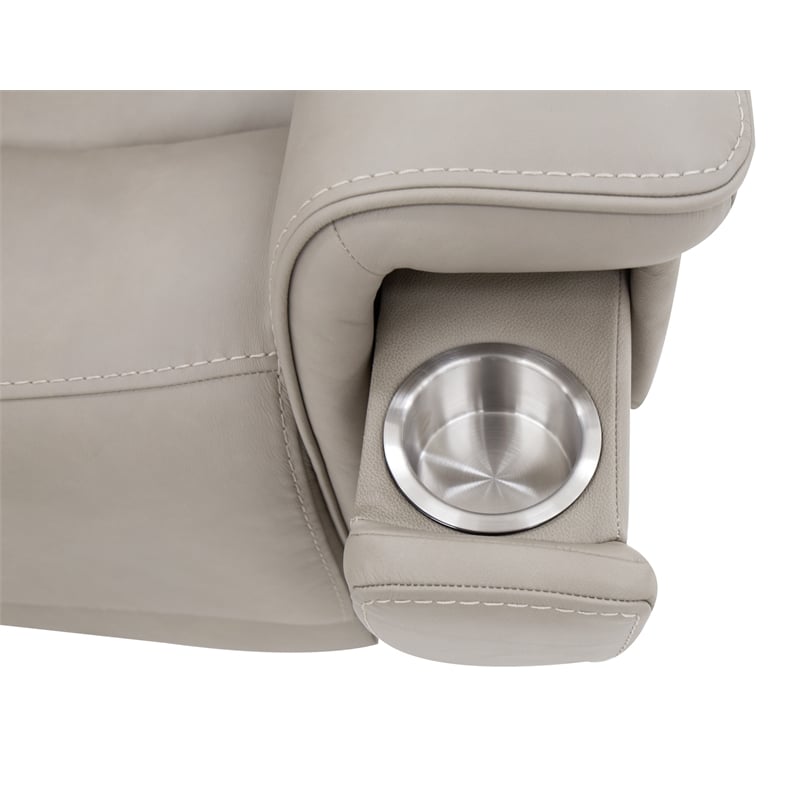 Lyra Lift Chair with Power Recline Headrest and Lumbar in Gray Leather