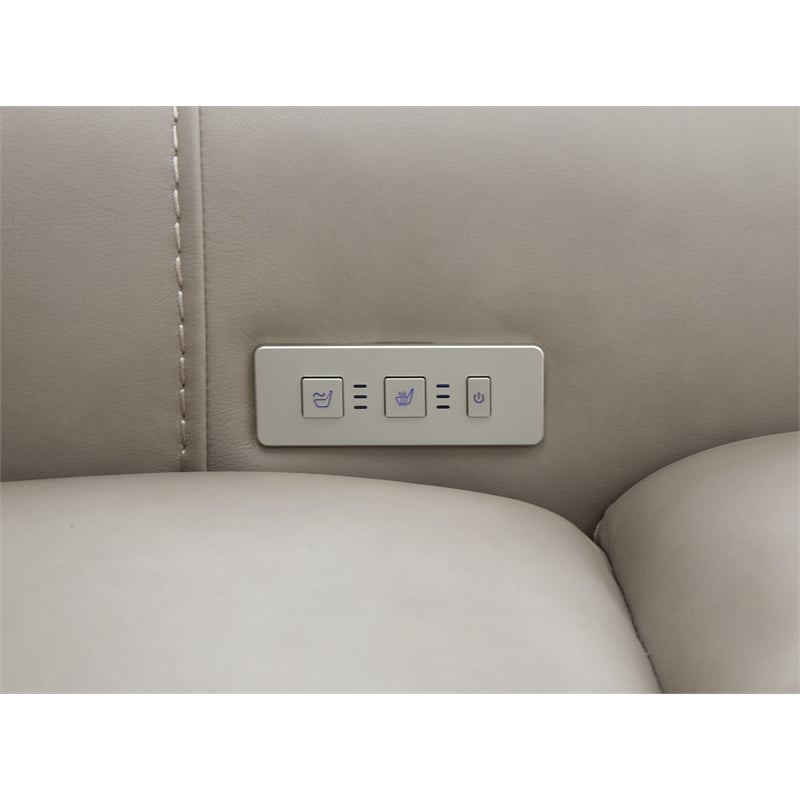 Lyra Lift Chair with Power Recline Headrest and Lumbar in Gray Leather