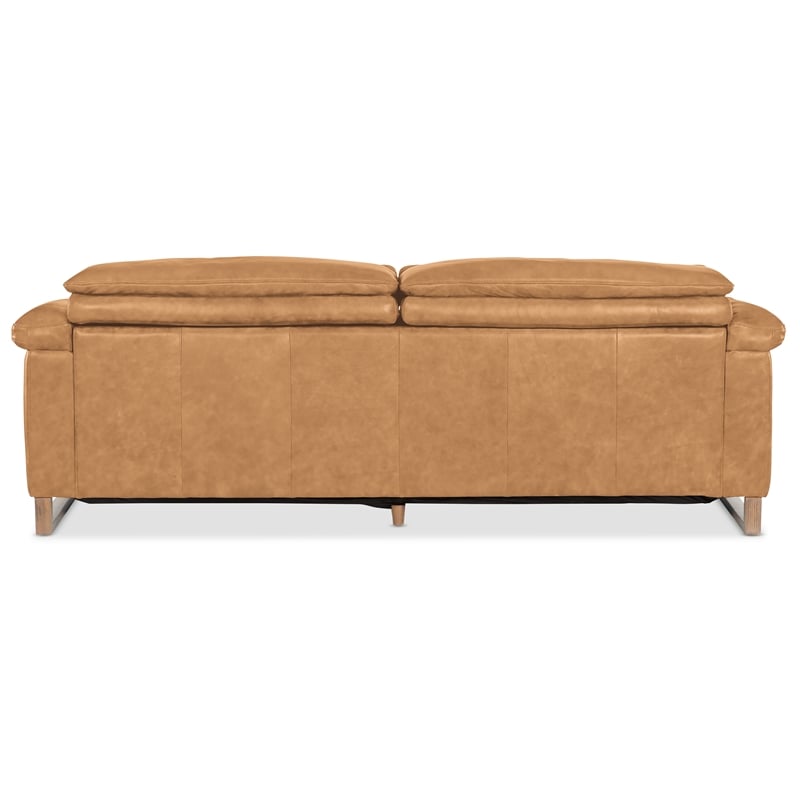 Jericho Power Sofa with Power Headrest in Brown Leather by Hooker Furniture