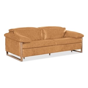 Jericho Power Sofa with Power Headrest in Brown Leather by Hooker Furniture