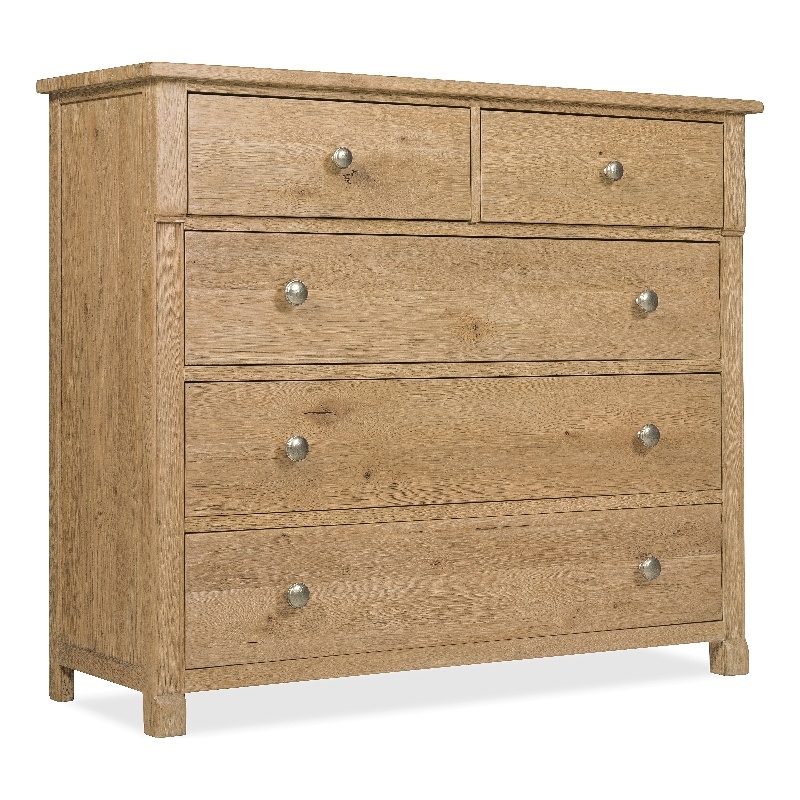 Driftwood Five-Drawer Chest in Light Brown Wood by Hooker Furniture
