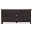 Driftwood Eight-Drawer Dresser in Black Wood by Hooker Furniture
