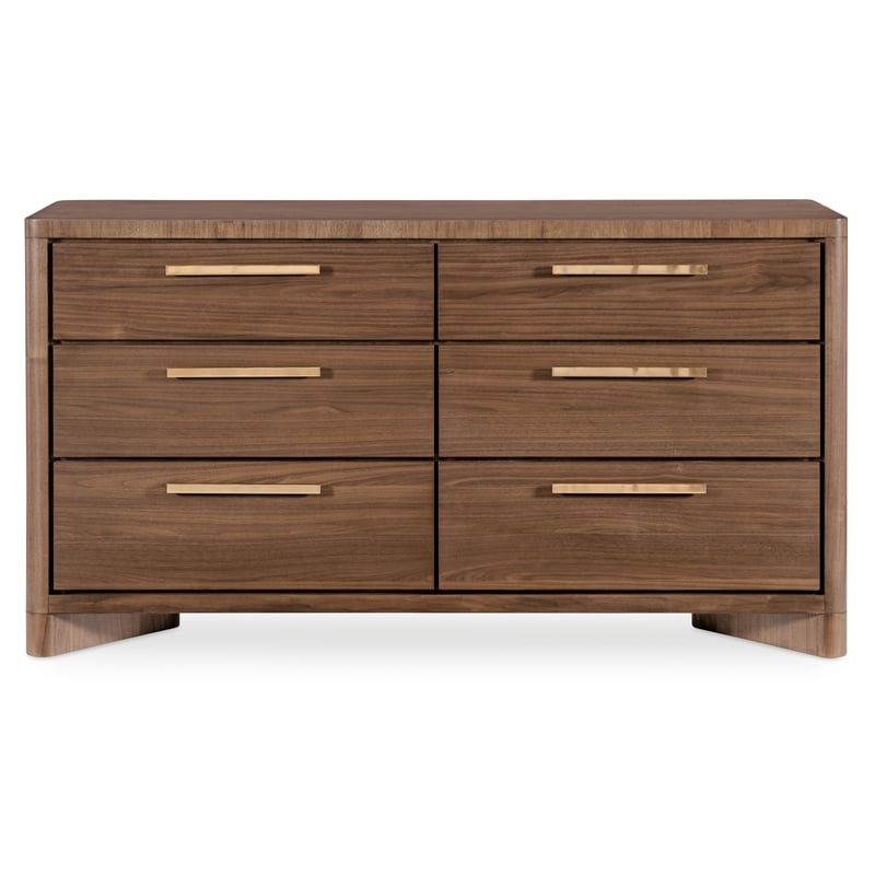 Eleana 6- Drawer Dresser in Medium Wood Finish by Hooker Furniture