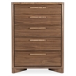 Eleana Five Drawer Chest in Medium Wood Finish by Hooker Furniture