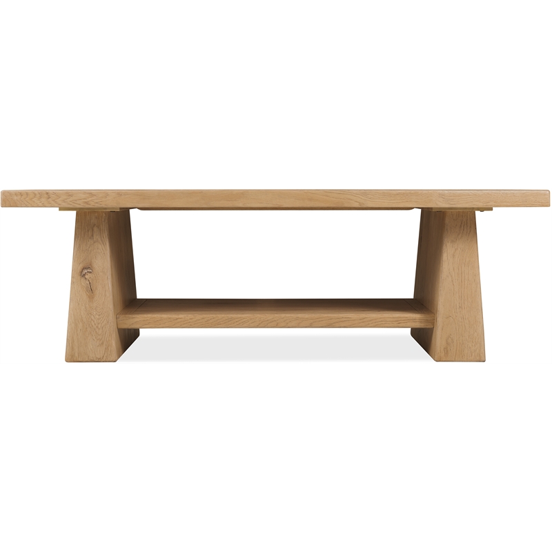 Driftwood Rectangle Cocktail Table in Light Brown Wood by Hooker Furniture