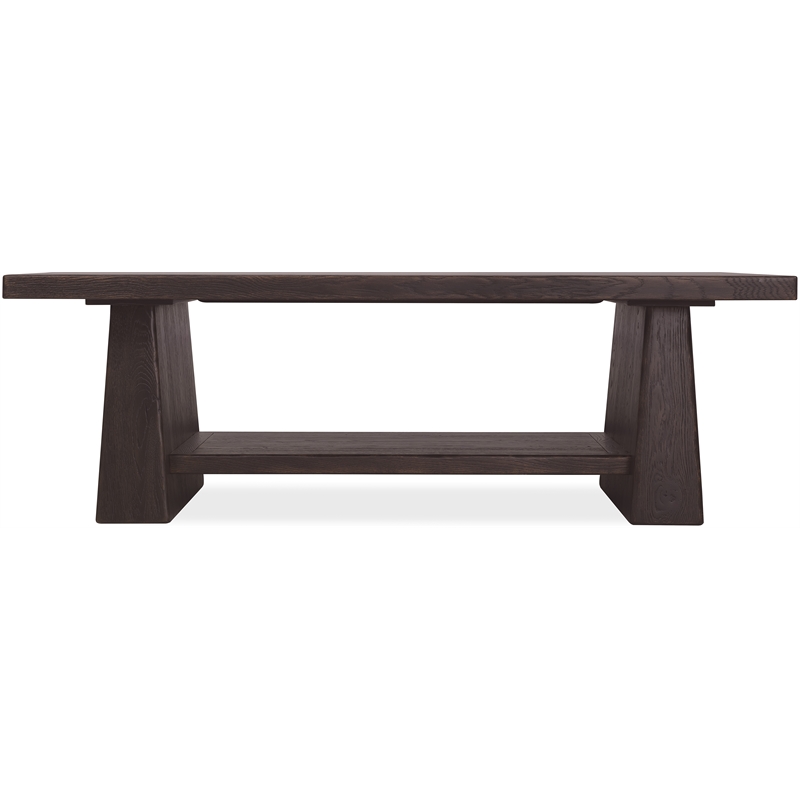 Driftwood Rectangle Cocktail Table in Black Wood by Hooker Furniture