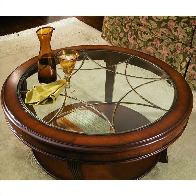 Hooker Furniture Brookhaven Round Cocktail Table in Clear Cherry - 281