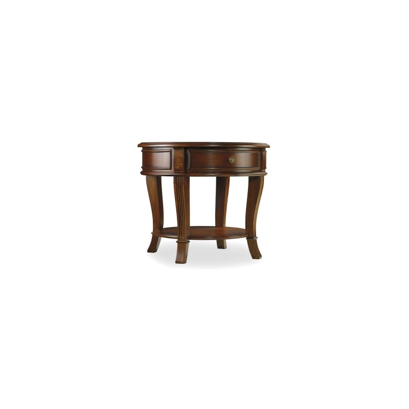 Hooker Furniture Brookhaven Round Lamp Table in Distressed Clear Cherry
