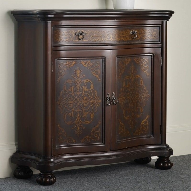 Hooker Furniture Seven Seas Hall Chest with Etched Brass Panels - 500