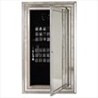Melange Glamour Silver Wood Framed Floor Mirror with Jewelry Storage by Hooker