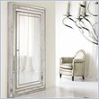 Melange Glamour Silver Wood Framed Floor Mirror with Jewelry Storage by Hooker