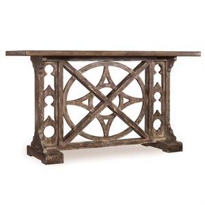 Hooker Furniture Melange Rafferty Console Table in Planked Top/Stone-Like Finish