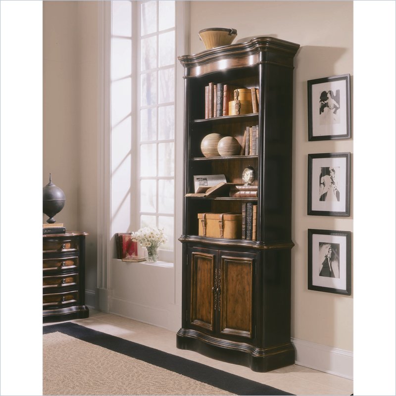 preston ridge bookcase in cherry mahogany finish by hooker furniture