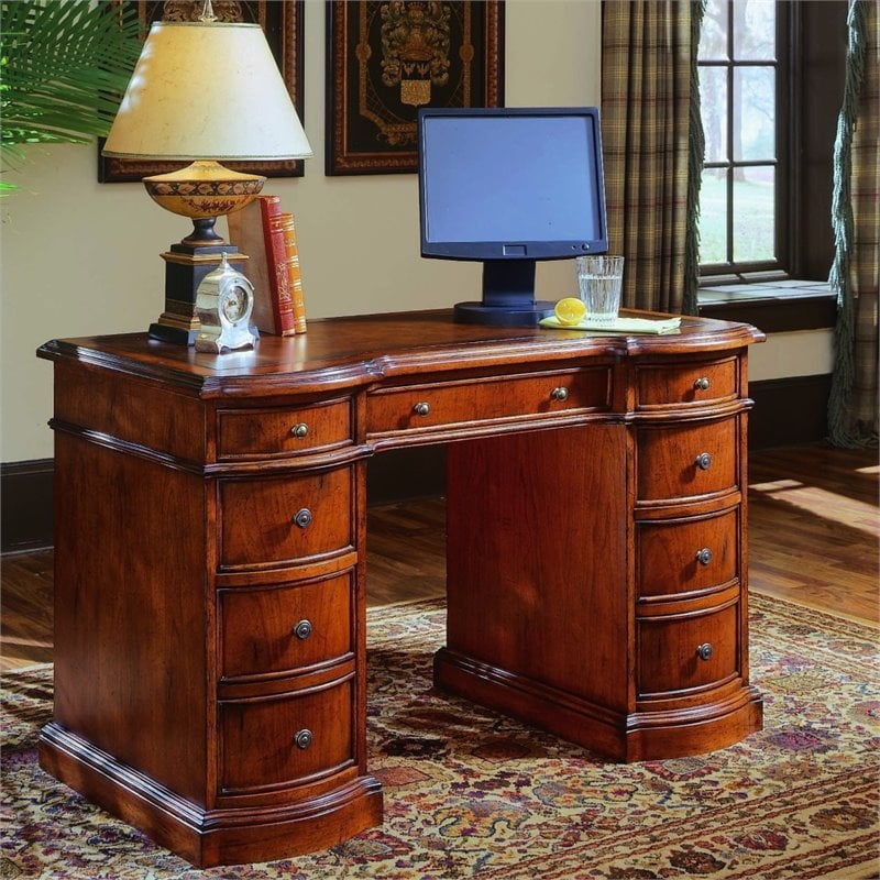 Hooker Furniture Bow Front Knee-Hole Desk