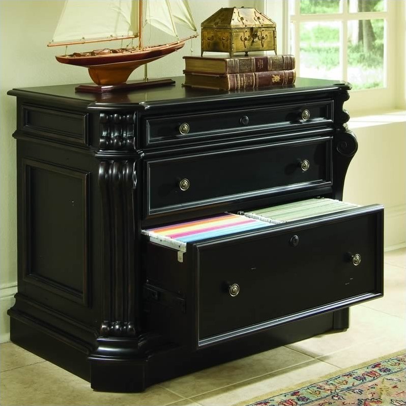2 Drawer Black Lateral File Cabinet, Furniture File Cabinets