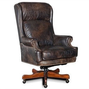 Hooker Furniture Seven Seas Executive Office Chair in Old Saddle Fudge