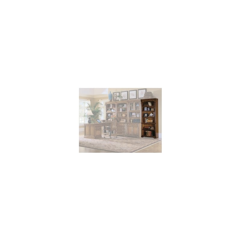 Hooker Furniture Brookhaven Tall Bookcase in Distressed Clear Cherry