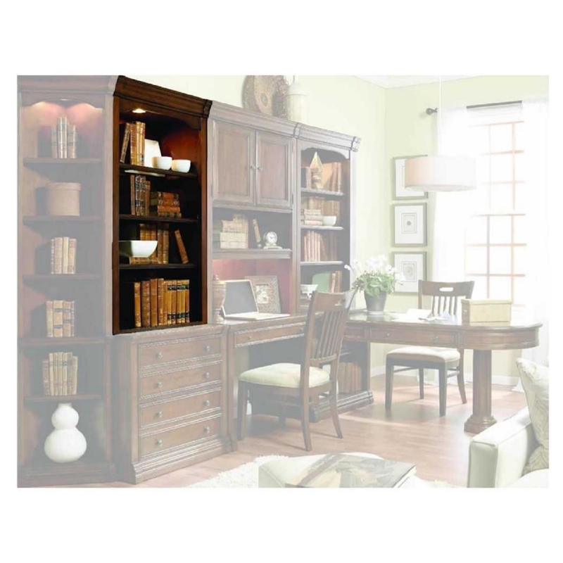 Hooker Furniture Cherry Creek Solid Wood Open Hutch in Distressed/Medium Brown