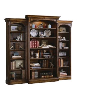 hooker furniture brookhaven wall bookcase in clear cherry