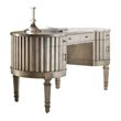 Melange Solid Wood Fluted Kidney Desk in Champagne Silver by Hooker Furniture